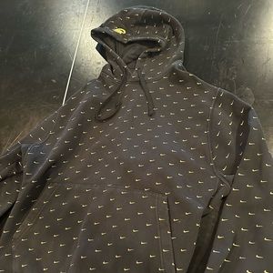 Nike Sweatshirt Hoodie Black and Gold